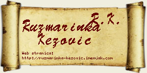 Ruzmarinka Kezović vizit kartica